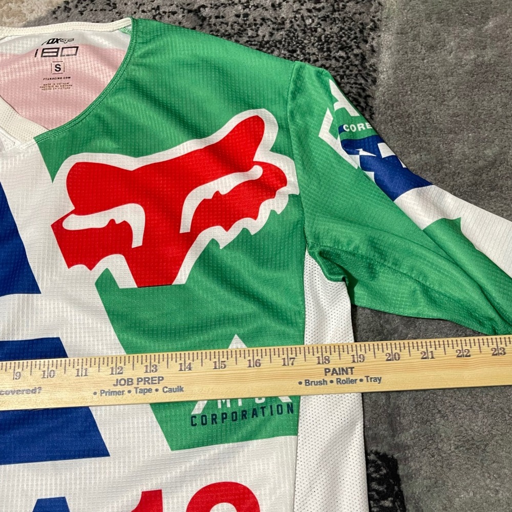 Fox Racing 180 Jersey Men Small White Blue Motocross MX Biker Racing Gear Shirt - Picture 4 of 16